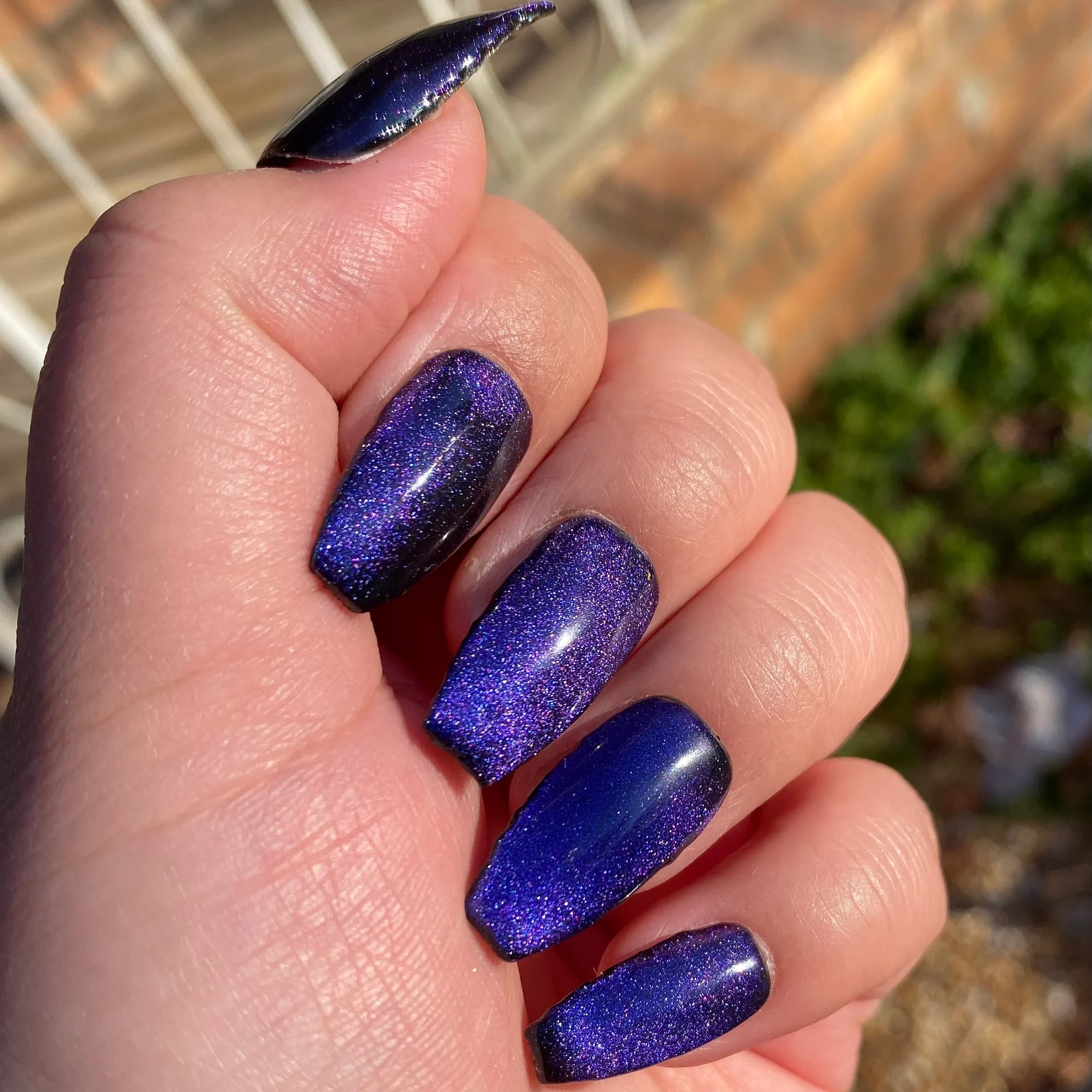 Galaxy Cat Eye Nails