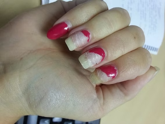 gel nails damage are gel nails safe HEMA-free gel builder gel base coat top coat nail care gel nail tips
